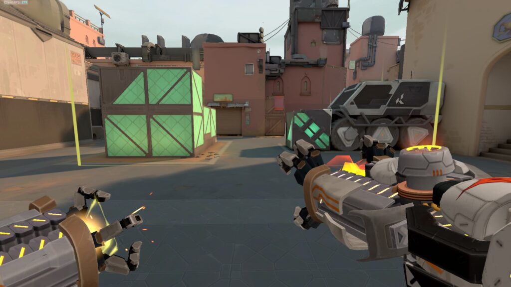 Breach aims his Rolling Thunder Ultimate from the back of A Site on Bind in VALORANT.