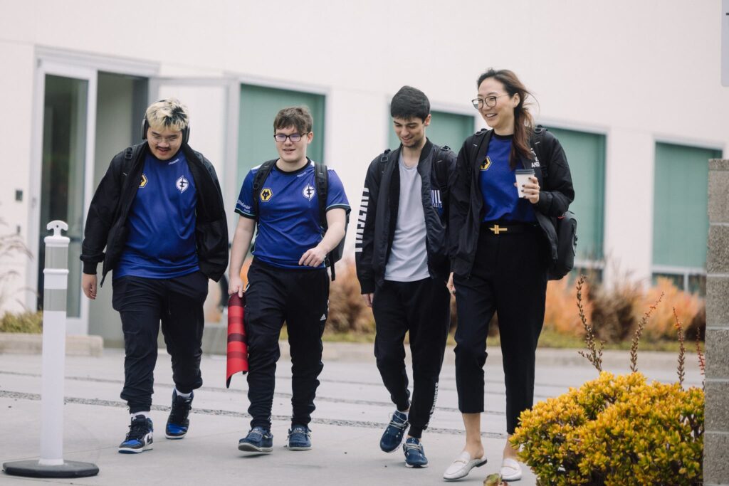 Evil Geniuses arrives during Week 9 of 2023 VCT Americas Playoffs at the Riot Games Arena on May 27, 2023. 