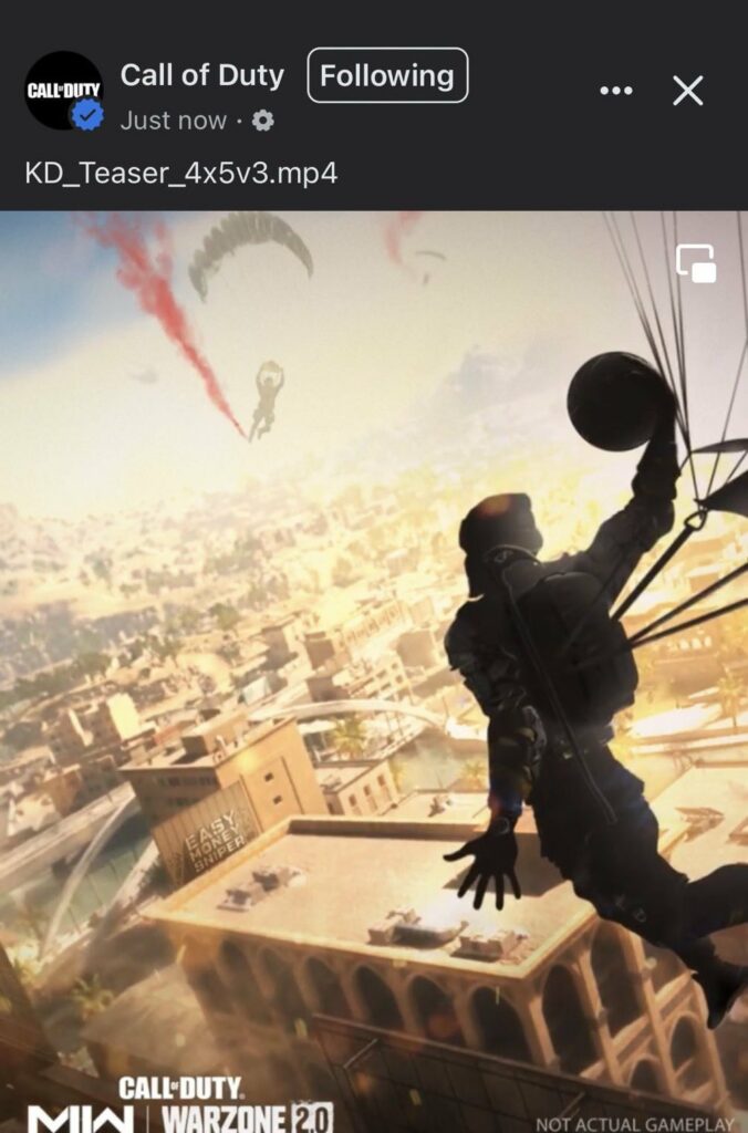 Kevin Durant MW2 skin announcement.