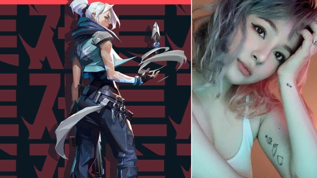 VALORANT Agent Jett and her voice actor Shannon Williams.