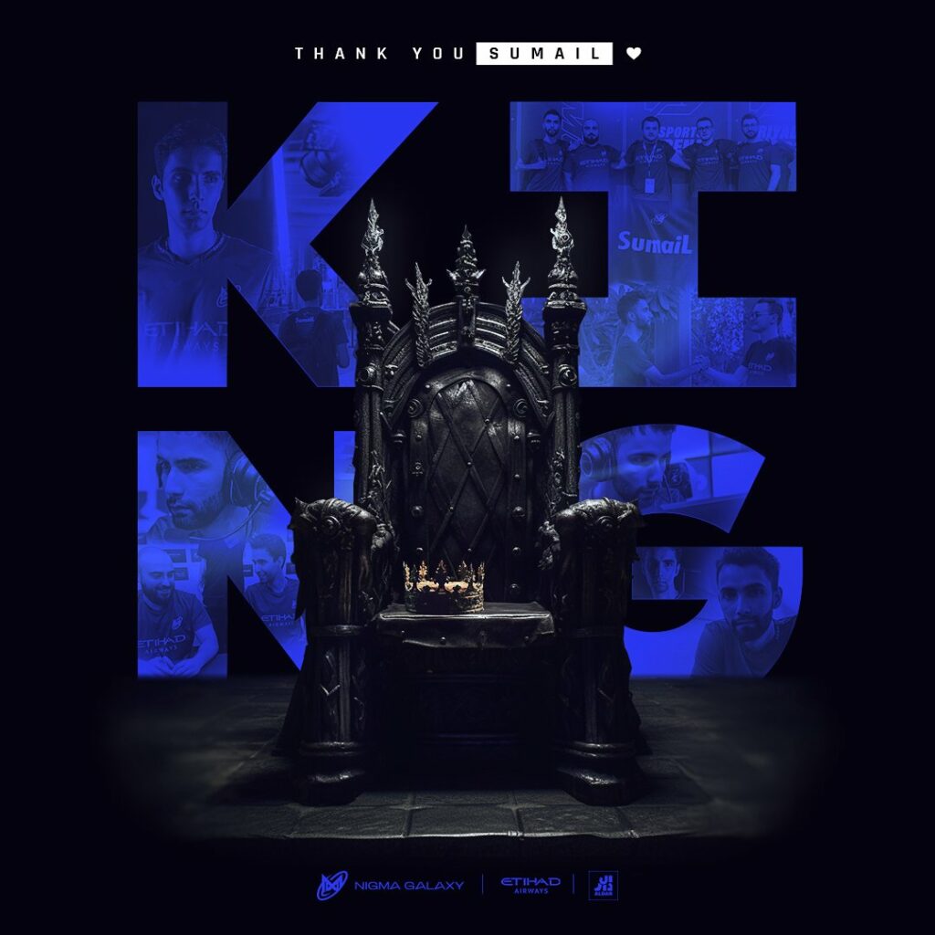 Nigma thanks SumaiL for his services (Image via Nigma Galaxy Twitter)