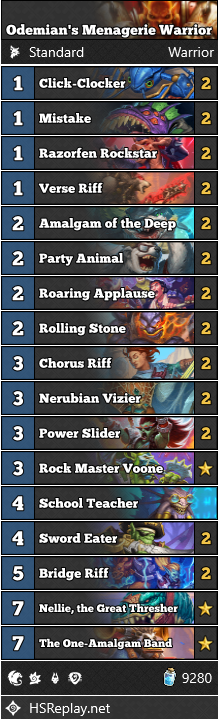 Odemian's Menagerie Warrior Heroic Brawliseum Deck