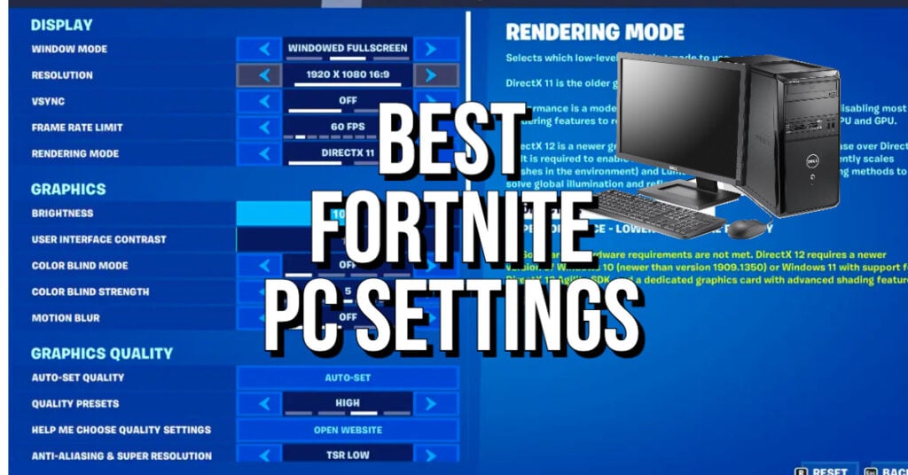 Best Fortnite PC Settings to level up your game