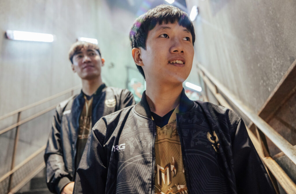 Kiaya preparing to face off against Golden Guardians - Image via Colin Young-Wolff/Riot Games