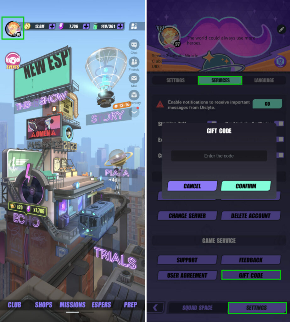 Redeeming active May 2023 Dislyte codes