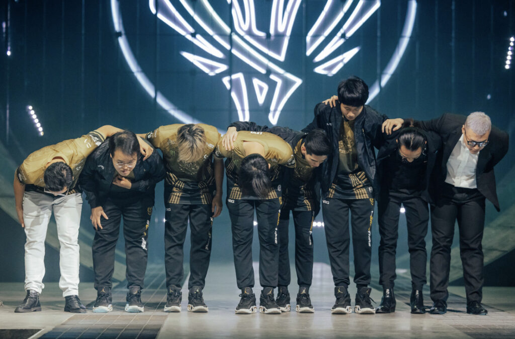 Taking a bow from the VCS representative for MSI 2023 - image via Colin Young-Wolff/Riot Games