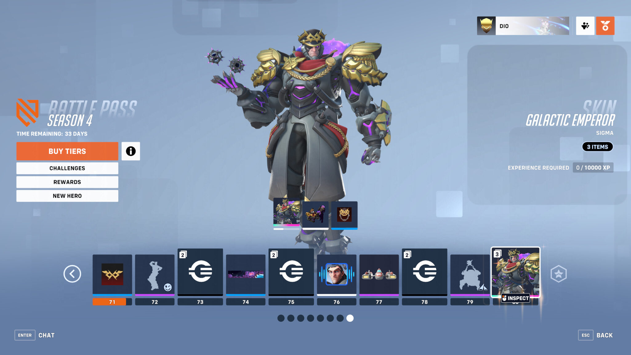 Galactic Emperor Sigma is one of the Overwatch 2 Starwatch skins
