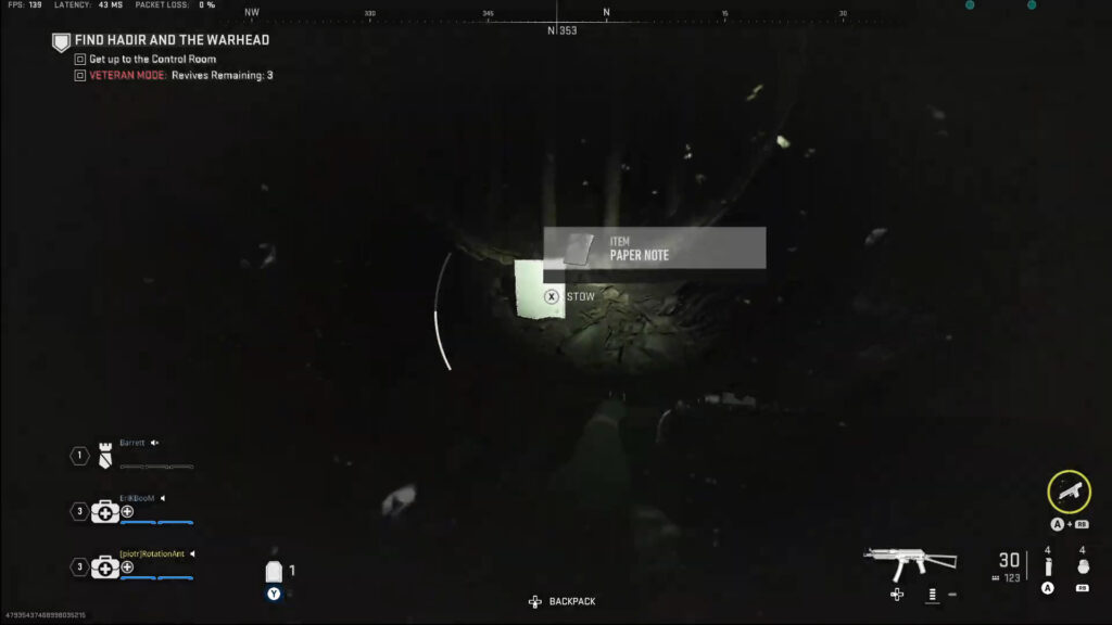 The third code number for the Murk came is underwater.