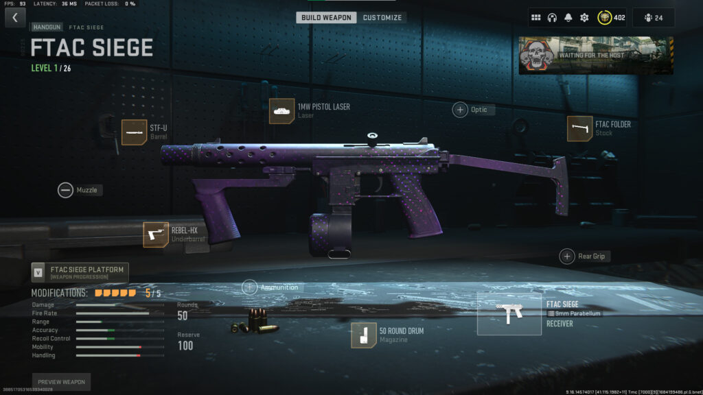 Best loadout attachments for the FTAC Siege in Warzone 2.