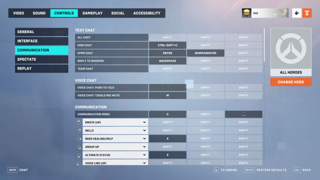 Overwatch 2 voice chat settings