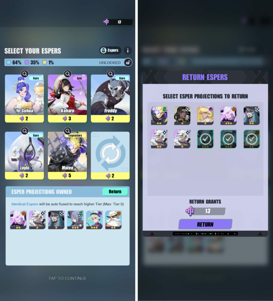 Mateo as a guaranteed legendary Esper and how to sell Espers