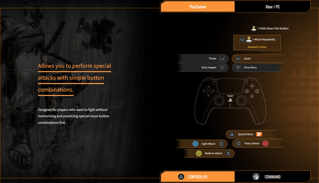 Street Fighter 6 PlayStation modern controls