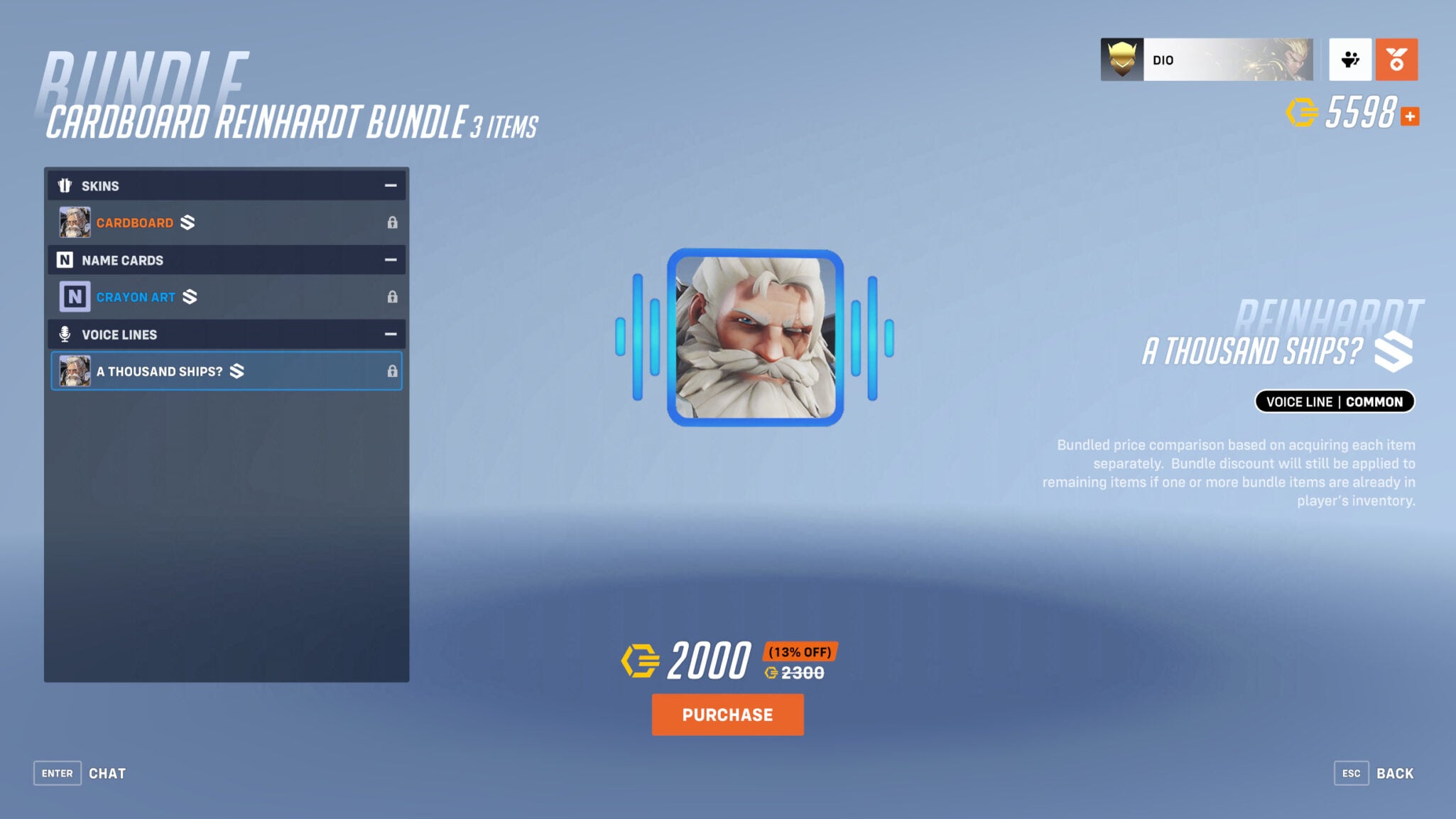 Reinhardt's A Thousand Ships voice line