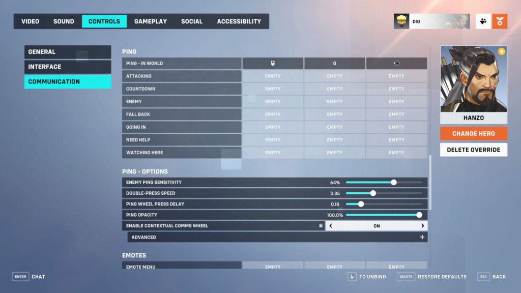 Changing your ping settings in Overwatch 2
