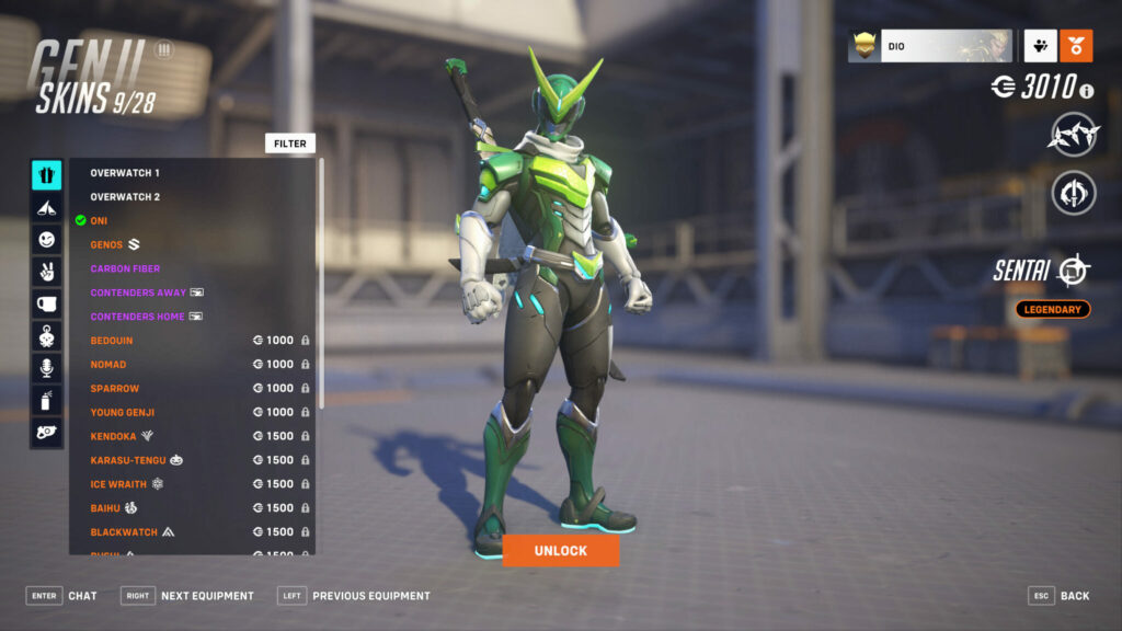 The legendary Sentai Genji skin