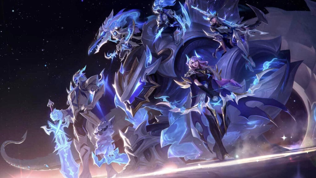 Teaser art of the DRX Worlds 2022 skins being released June 1 - image via Riot Games