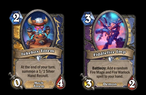 Jukebox Totem and Fiddlefire Imp