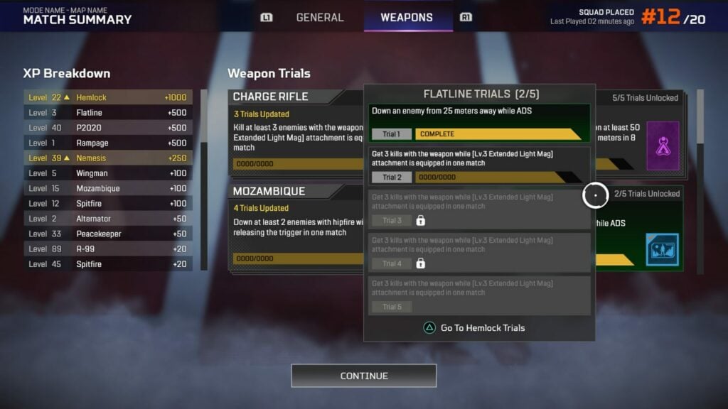 Apex Weapon Mastery 