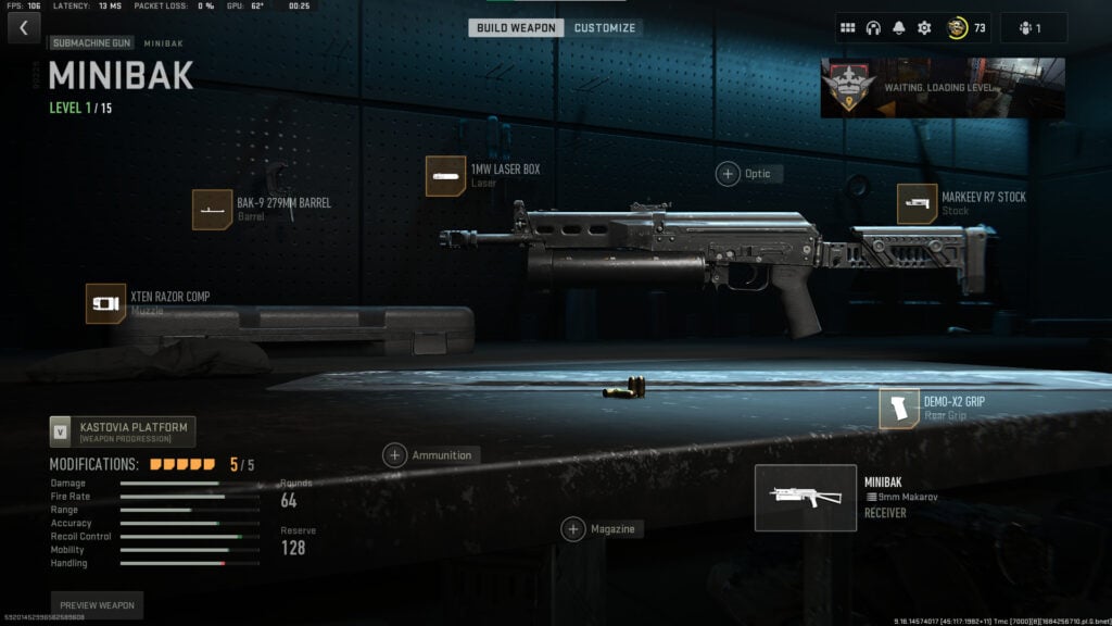 The best Minibak loadout to use in Warzone 2.