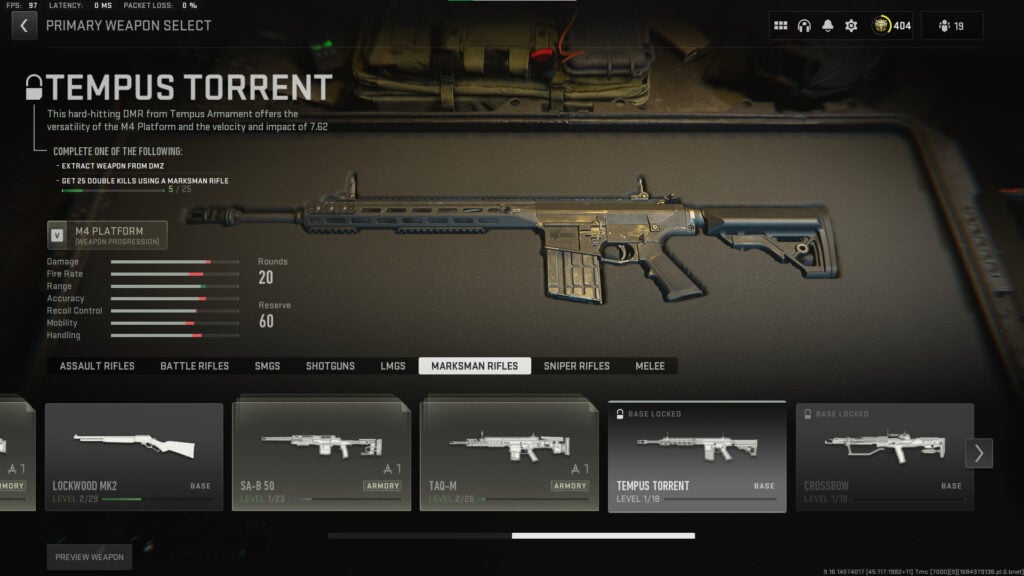 The Tempus Torrent is available in MW2 through DMZ and multiplayer.