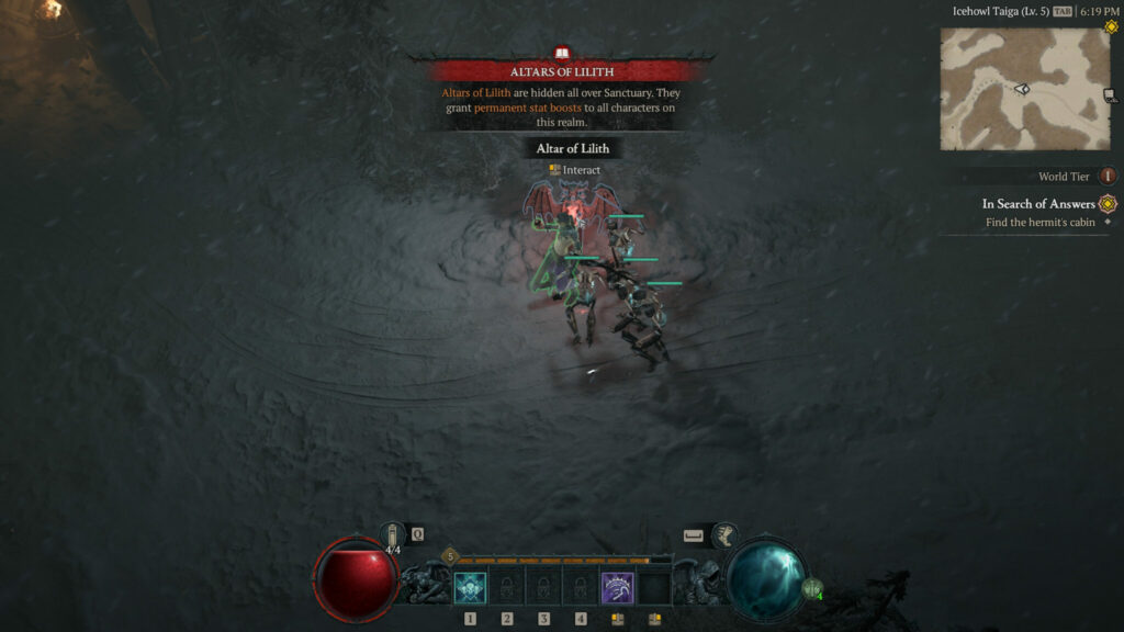 An Altar of Lilith in the Fractured Peaks zone 