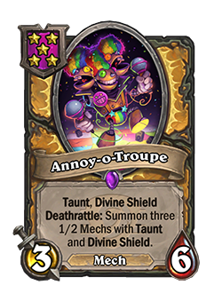 Annoy-o-Troupe added in Hearthstone Battlegrounds Patch 26.6