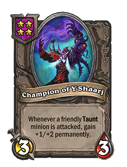 Champion of Y'Shaarj returns in Hearthstone Battlegrounds Patch 26.6