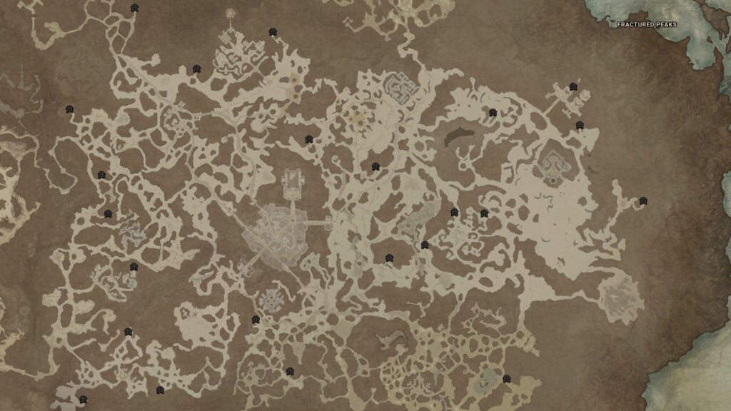 Fractured Peaks dungeon locations