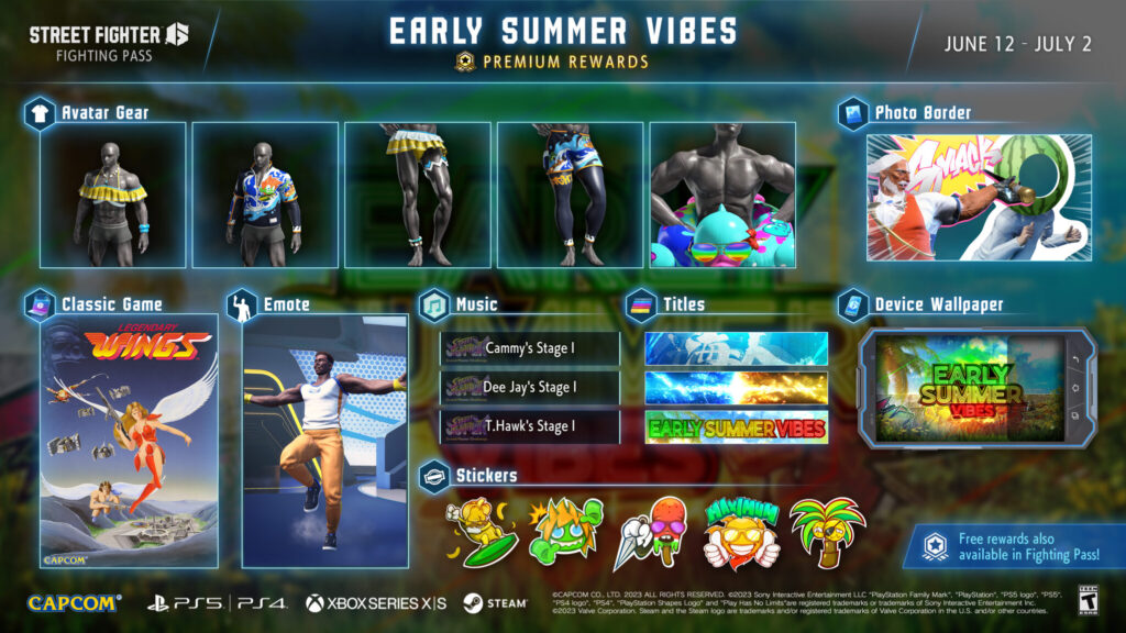Street Fighter 6’s Early Summer Vibes Fighting Pass brings inner tubes and many cosmetics