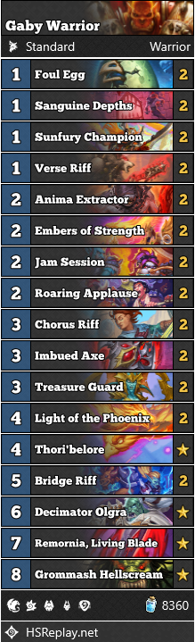 Hearthstone top Legend deck