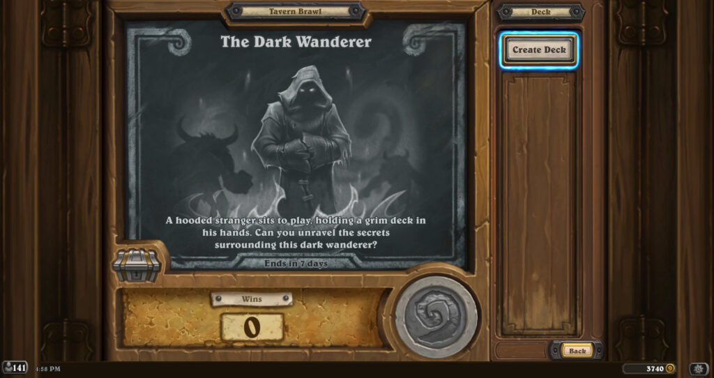 Decks for the Dark Wanderer Hearthstone Tavern Brawl