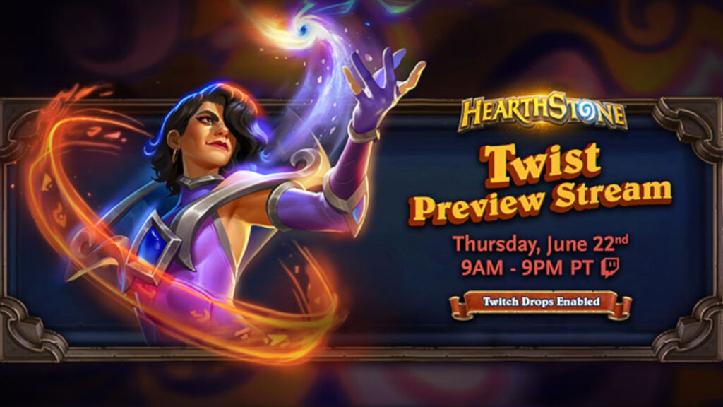 Hearthstone Twist preview features free card packs through Twitch drops!