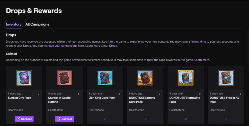 Hearthstone Twitch Drops