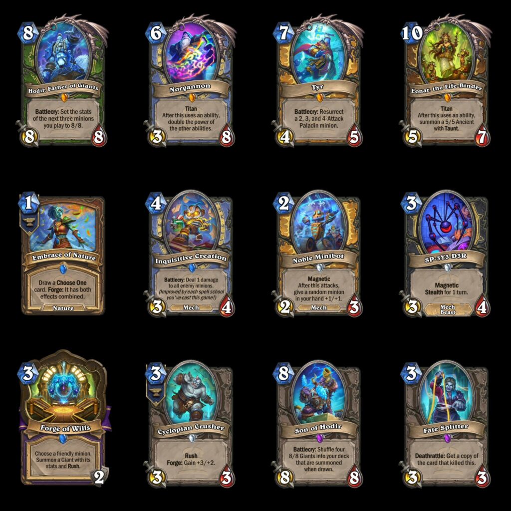 Hearthstone Titans expansion card reveals