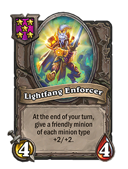 Lightfang Enforcer body buffed to 4/4 after Hearthstone Battlegrounds Patch 26.4.3 Balance Changes