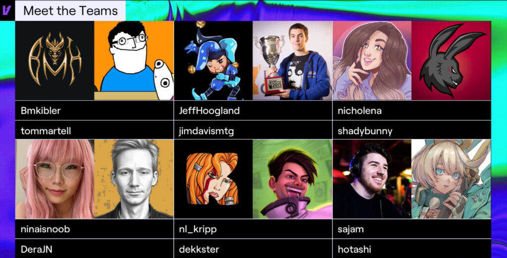 Marvel Snap Twitch Rivals players - Image via Twitch