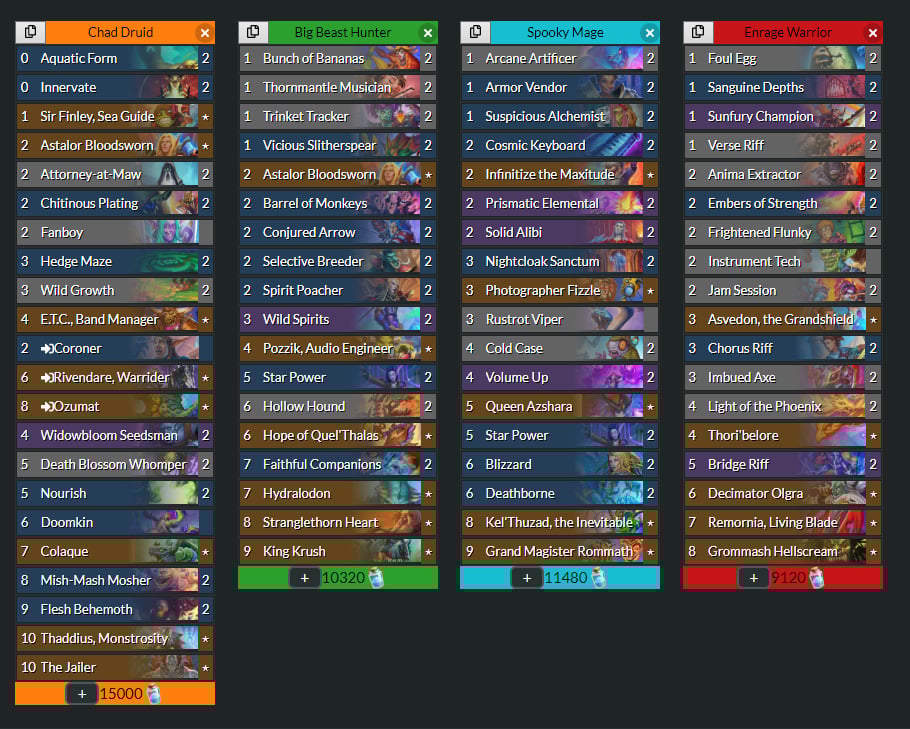 Solary Hearthstone Odemian Lineup