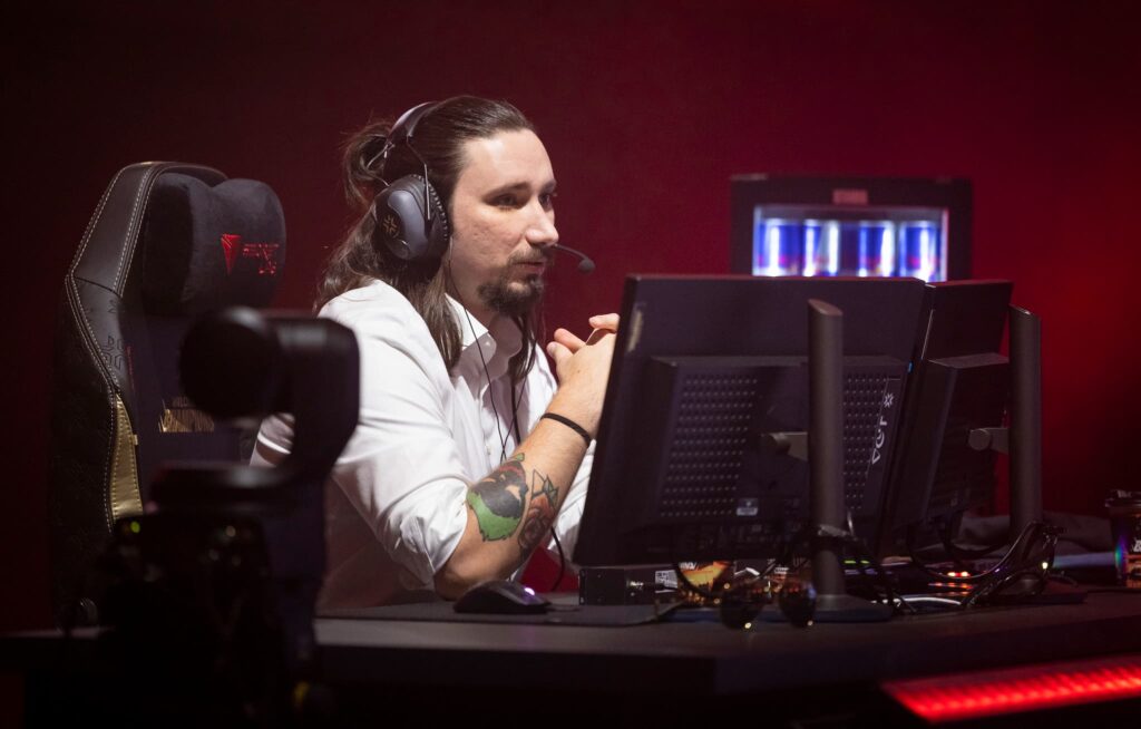 Don "SyykoNT" Muir, when he coached XSET before joining M80, is seen at the VALORANT Champions 2022 Istanbul Playoffs Stage on September 12, 2022 in Istanbul, Turkey.