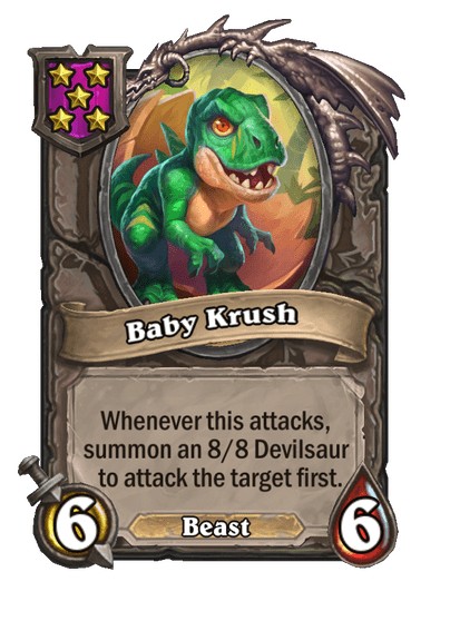 Baby Krush returns in Hearthstone Battlegrounds Patch 26.6