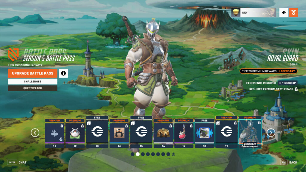 Royal Guard Genji skin in Overwatch 2