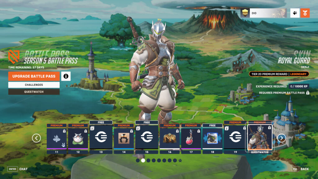 Legendary Royal Guard Genji skin (Image via Blizzard Entertainment)