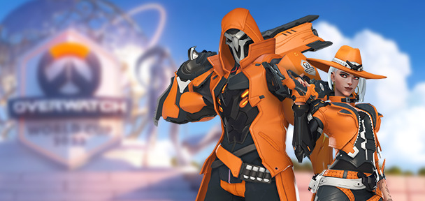 Overwatch World Cup Reaper and Ashe skins