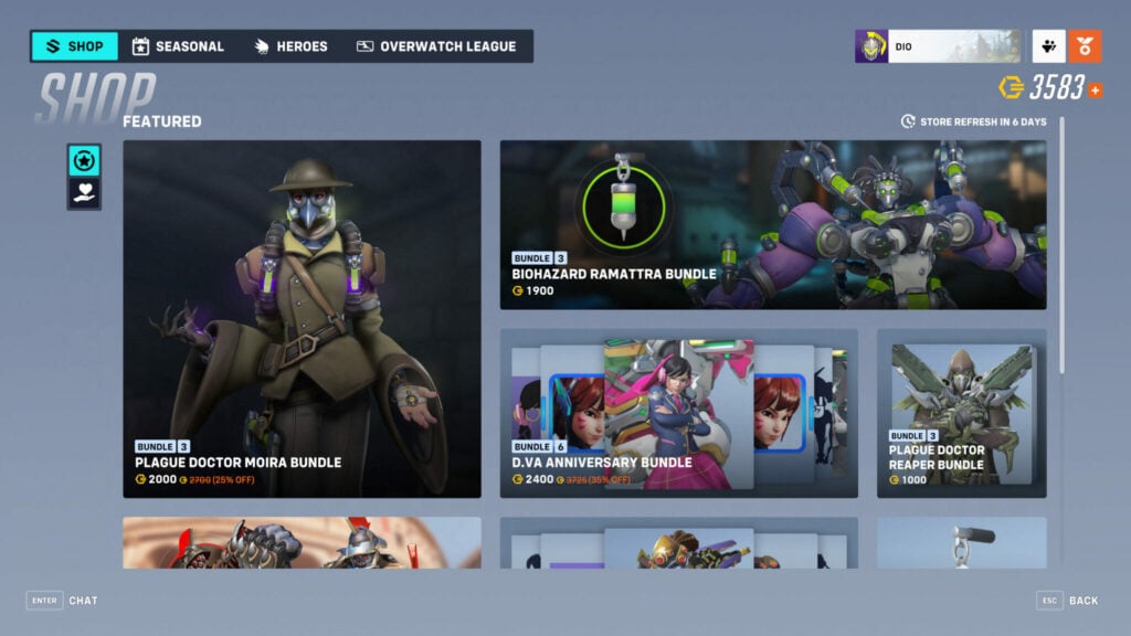 Overwatch 2 Plague Doctor Moira skin