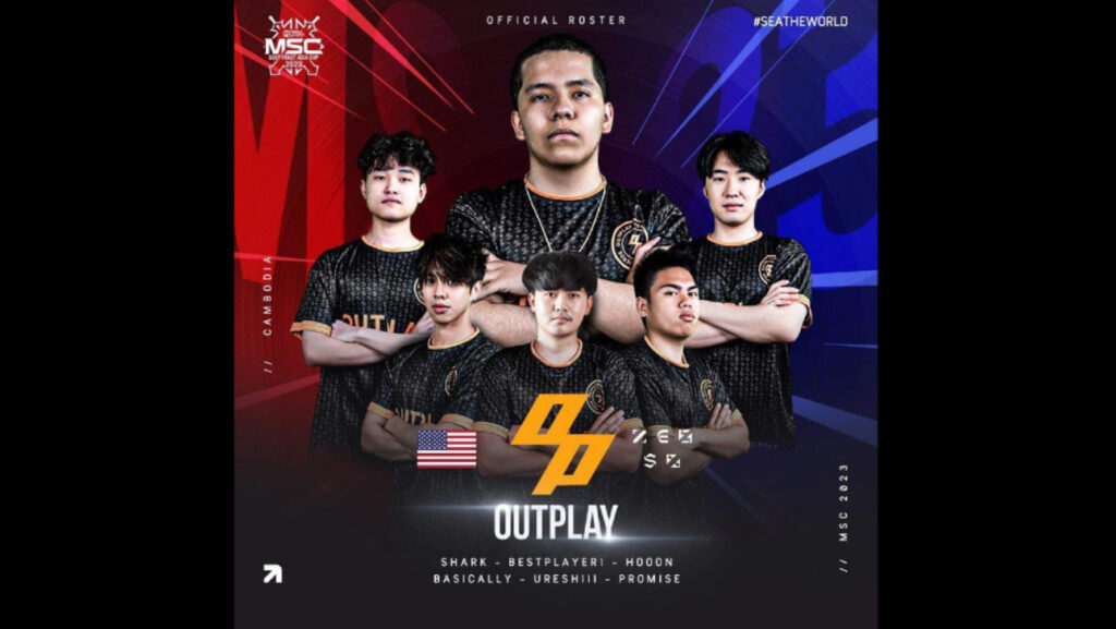 Outplay's roster at the MLBB MSC 2023