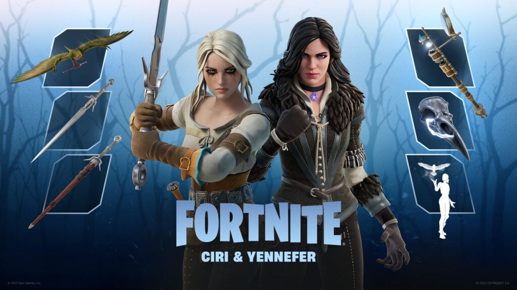 Fortnite collaborates with Witcher 3 once again with new Ciri and Yennefer skins
