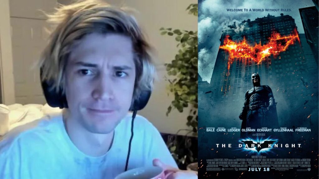 xQc streams The Dark Knight on Kick after signing $100M deal