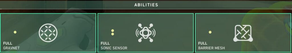 GravNet, Sonic Sensor, and Barrier Mesh fully bought in the Buy Screen of VALORANT.