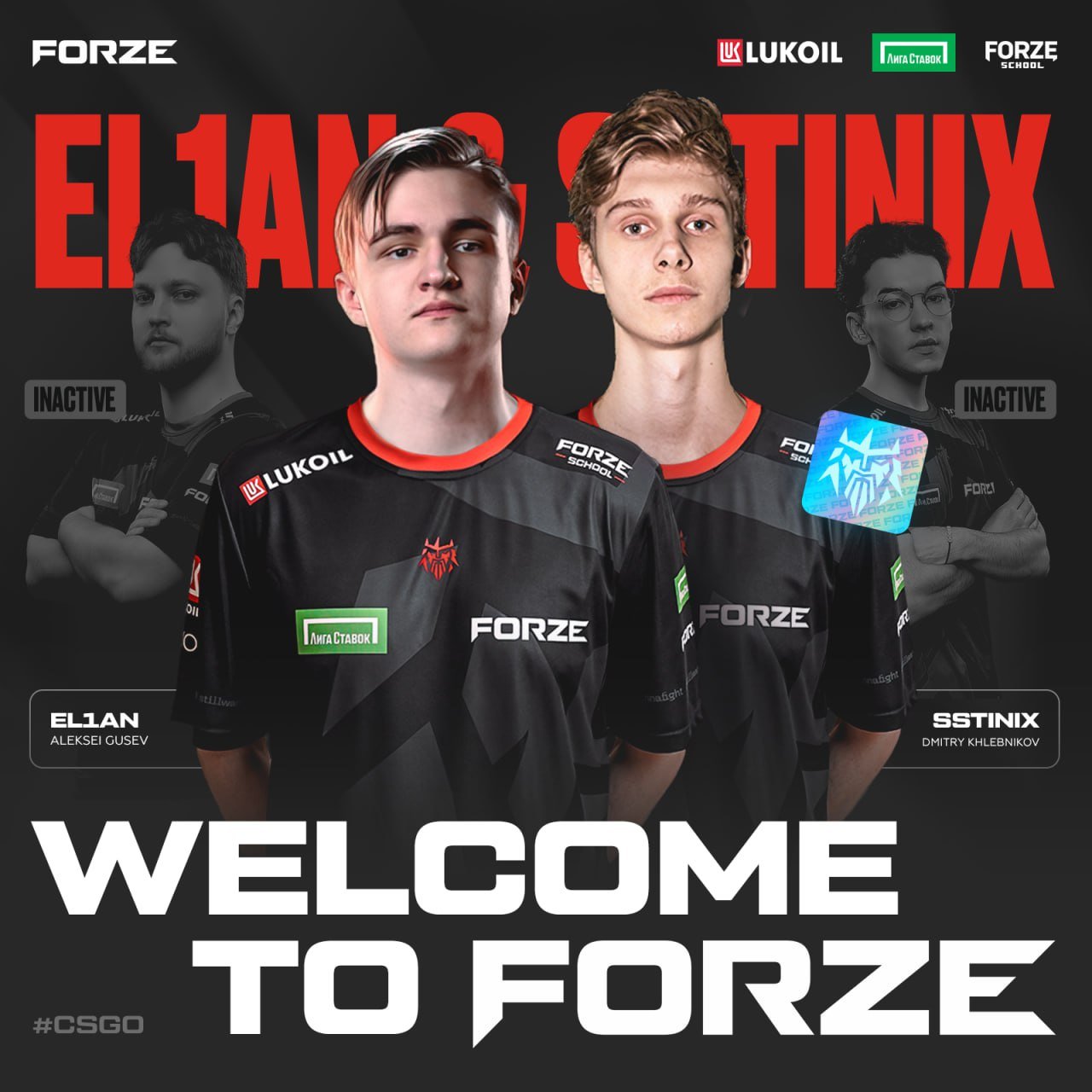FORZE signs El1an⁠ and sstiNiX⁠ to CS:GO roster