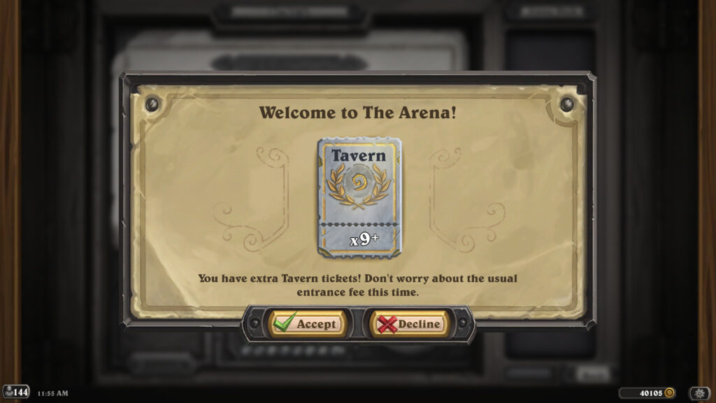 Get infinite Hearthstone Arena Free Tickets with the 27.0 patch notes
