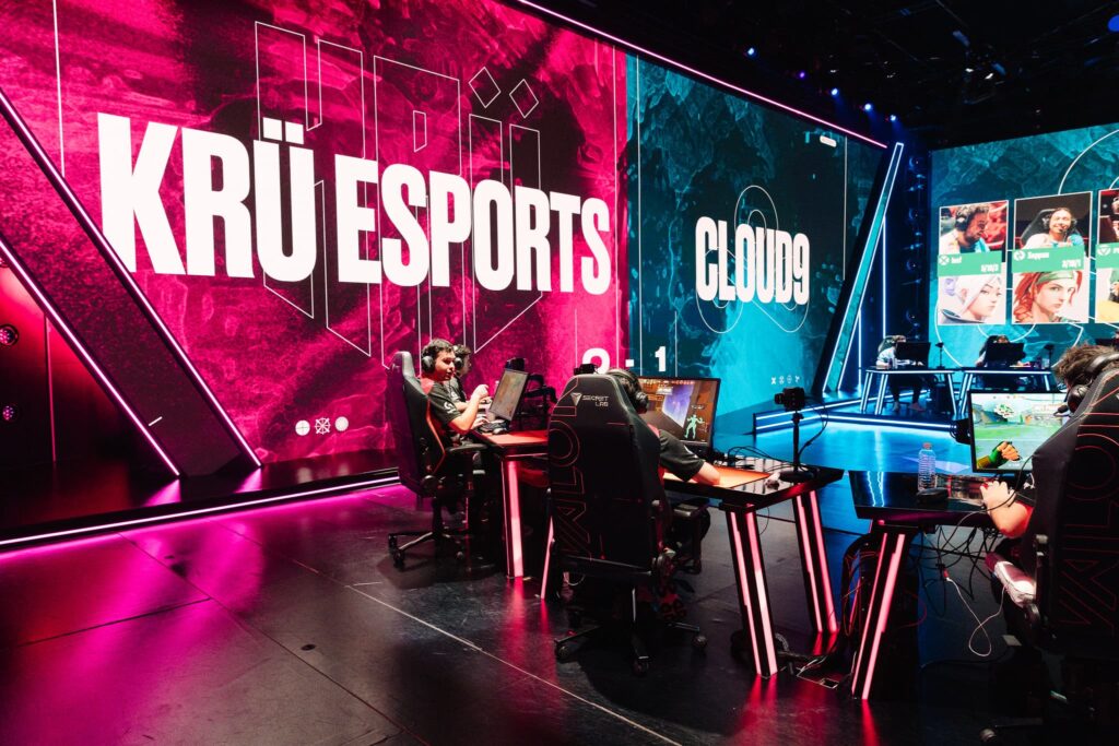 KRU Esports competes during 2023 VCT Americas Last Chance Qualifier at the Riot Games Arena on July 18, 2023.
